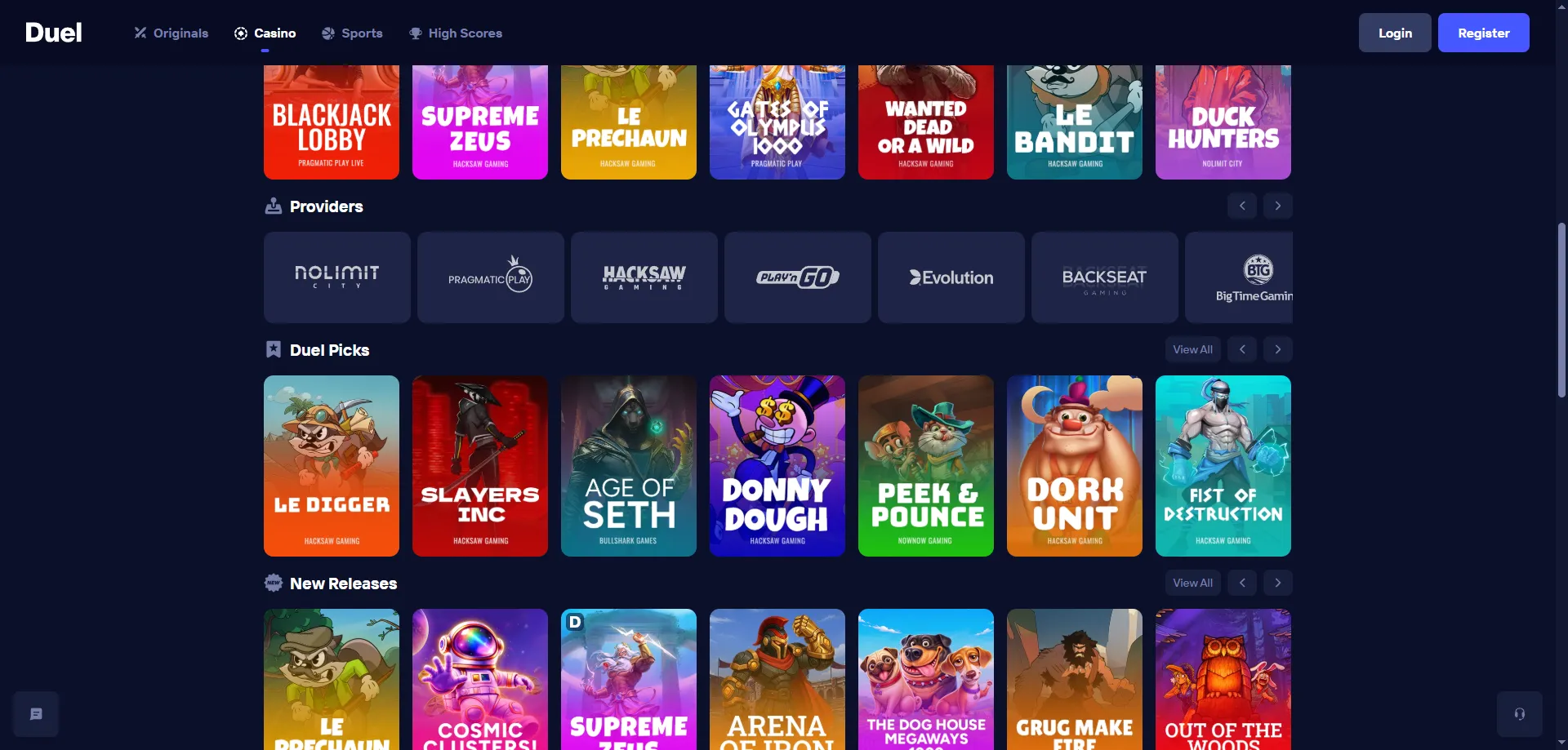 Casino en vivo Duel Casino Colombia &mdash; ruleta y mesas con crupieres reales